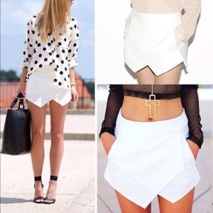Asymmetric shorts Instastyle fashion runway